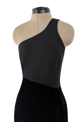 Wonderful Fall 2008 Giorgio Armani Runway Look 48 One Shoulder Velvet Dress w Wrap