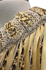 Outstanding Cruise 2011 Chanel by Karl Lagerfeld Runway Look 36 Gold Ribbon & Metallic Gold Cord Knit Dress