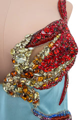 Phenomenal Spring 2021 Versace by Donatella Versace Runway Look 77 Embellished Starfish Dress