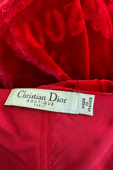 Fall 2006 Christian Dior by John Galliano Runway Look 41 Red Velvet Dress