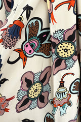 Fall 2017 Valentino by Pierpaolo Piccioli Runway Look 18 Exuberant Silk Print Dress w Ruffled Details