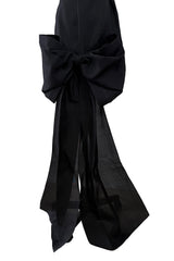 Spring 1987 Yves Saint Laurent Runway Mini Dress w Floor Length Back Bow