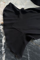 Fantastic Spring 1999 John Galliano Runway Look 11 Black Bias Cut Dress w Wide Strap Open Back