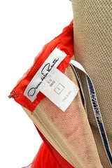 Spring 2012 Oscar de la Renta Runway Look 53 Coral Orange Chiffon One Shoulder Dress