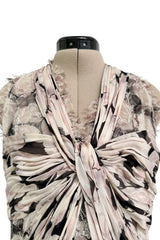 Dreamy Fall 2004 Chanel by Karl Lagerfeld Runway Look 13 & Ad Campaign Floral Lace & Chiffon Dress
