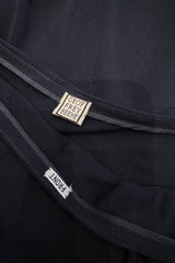 Minimalist 1990s Geoffrey Beene Deep Blue Silk Jersey One Shoulder Dress w Cut Out Details