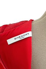 Dreamy Resort 2019 Givenchy by Clare Waight Keller Red Silk Dress w Sequins & Floor Length Sleeves