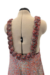 Rare c.1958 Madame Gres Haute Couture Silk Chiffon Dress & Hooded Cape Set