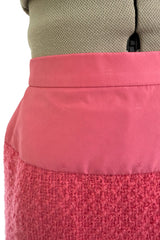 Rare & Extraordinary Spring 1994 Chanel by Karl Lagerfeld Runway Pink Suit w Corded Detail
