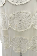 Prettiest Spring 2005 Christian Dior by John Galliano Knit & Silk Chiffon Ivory Dress