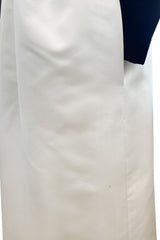 Early 1960s Harvey Berin Black Velvet & Ivory Silk Skirted Dress w Sparkling Beaded Detailing