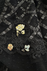 Prettiest 2010s Christian Dior by John Galliano Strapless Dress w Embroidered Flowers & Ribbon