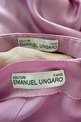 Prettiest Early 1990s Emanuel Ungaro Haute Couture Rose-Pink Silk Wrap Skirt & Tank Top Set Dress