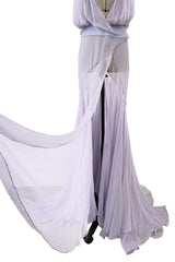 Remarkable Spring 2012 Alexandre Vauthier Haute Couture Runway Look 23 Pale Lavender Silk Chiffon Dress