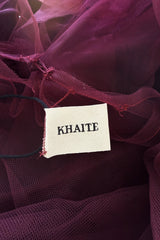 Gorgeous Resort 2020 Khaite Look 21 Burgundy Net Full Skirted Dress & Underskirt