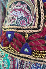 Prettiest Pre-Fall 2016 Etro by Veronica Etro Printed Silk Chiffon Dress w Embroidered & Beaded Detailing