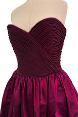 Dreamy Fall 1989 Oscar de la Renta Strapless Cashmere & Silk Dress w Matching Tassel Shawl