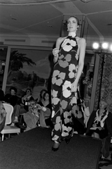 Spring 1984 James Galanos Runway Documented Floral Dress w Low Back