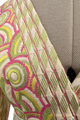 Wonderful 1960s Malcolm Starr by Elinor Simmons Pink Detailed Metallic Brocade Dress