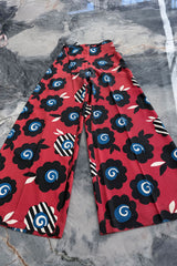 Rare 1969 Ossie Clark Documented Wide Leg Pant & Tie Front Overcoat Set w Celia Birtwell Print
