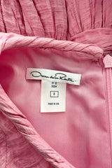 Gorgeous Pre-Fall 2012 Oscar de la Renta Runway Look 53 Soft Pink Silk Dress w Trained Skirt