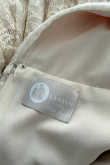 Gorgeous 2010s Lanvin Blanche by Alber Elbaz Dotted Net Plunge Dress w Rhinestone Details