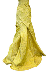 Rare Fall 2007 Nina Ricci by Olivier Theyskens Runway Look 38 Gold Metal Thread Dress