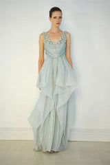 Prettiest Resort 2009 Valentino by Alessandra Facchinetti Look 16 Palest Dusty Green Silk Organza Dress