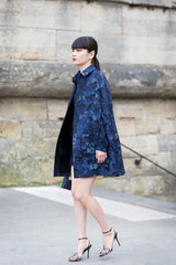 Pre-Fall 2015 Valentino by Pierpaolo & Piccioli & Maria Grazia Chiuri Blue Silk Dress w Butterfly Print