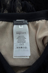 Spring 2017 Alexander McQueen by Saran Burton Runway Look 37 Off Shoulder Black Stretch Net Dress