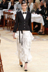 Fall 2015 Chanel by Karl Lagerfeld Brasserie Gabrielle Runway Look 89 Black Tweed Jacket