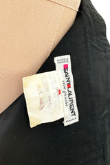 Spring 1987 Yves Saint Laurent Strapless Dotted Silk Net Dress w Rhinestone Detail & Full Lower Skirts