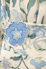 Prettiest Resort 2020 Luisa Beccaria Runway Look 24 Blue & Ivory Silk Chiffon Dress