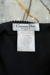 Outstanding Spring 2003 Christian Dior by John Galliano Bias Cut Black Silk Chiffon Dress w Lace Details & Sequin Halter
