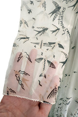 Spectacular Spring 2017 Valentino by Pierpaolo Piccioli Runway Look 52 Zandra Rhodes Print White Silk Chiffon Dress