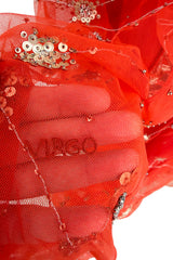 Exquisite 2020 Cucculelli Shaheen Collection 9 Strapless Hand Embroidered Carnelian Constellation Dress