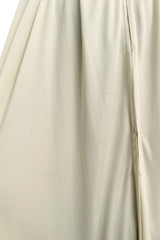 1970s Yuki by Gnyuki Torimaru for Rembrandt Ivory Jersey Caftan Dress W Gathered Front