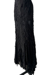 c 1995 Gianni Versace Atelier Haute Couture Black Hand-Beaded Dress w Top Stitched Bust