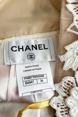 Hugely Documented Spring 2014 Chanel by Karl Lagerfeld Rainbow Print & Lace Runway Dress