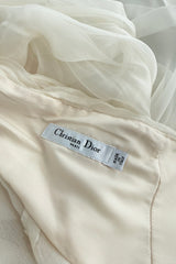 Outstanding Cruise 2010 Christian Dior by John Galliano Runway Version in White Silk Chiffon Draped Dress
