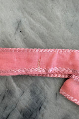 Chanel 1975-76 Haute Couture Top Stiched Pink with Belt - 13.5" W