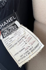 Prettiest 1992 Chanel by Karl Lagerfeld Black Silk Chiffon Dress w Black Lace Detailing