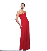 Spring 2000 Valentino Strapless Red Silk Crepe Dress Re-issue of the 1965 Couture Original