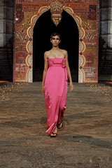 Pre-Fall 2023 Christian Dior by Maria Grazia Chiuri Runway Look 56 Pink Strapless Dress