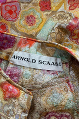 Amazing 1960s Arnold Scaasi Couture Gold Metallic Vest / Sleeveless Evening Coat