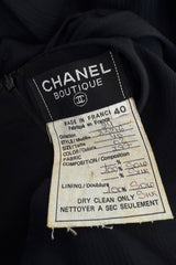 1980s Chanel by Karl Lagerfeld Strapless Black Tiered Silk Chiffon Dress