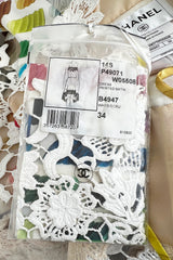 Hugely Documented Spring 2014 Chanel by Karl Lagerfeld Rainbow Print & Lace Runway Dress