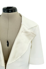 Chic Spring 1993 or 1996 Christian Dior by Gianfranco Ferre Numbered White Tux Pant Suit