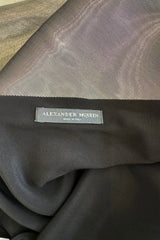 Fall 2007 Alexander McQueen Muted Metallic Silk Bias Cut Dress w Back Drape