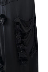 Fall 2005 Christian Dior by John Galliano Runway Look 51 Black Pleated Corset Dress